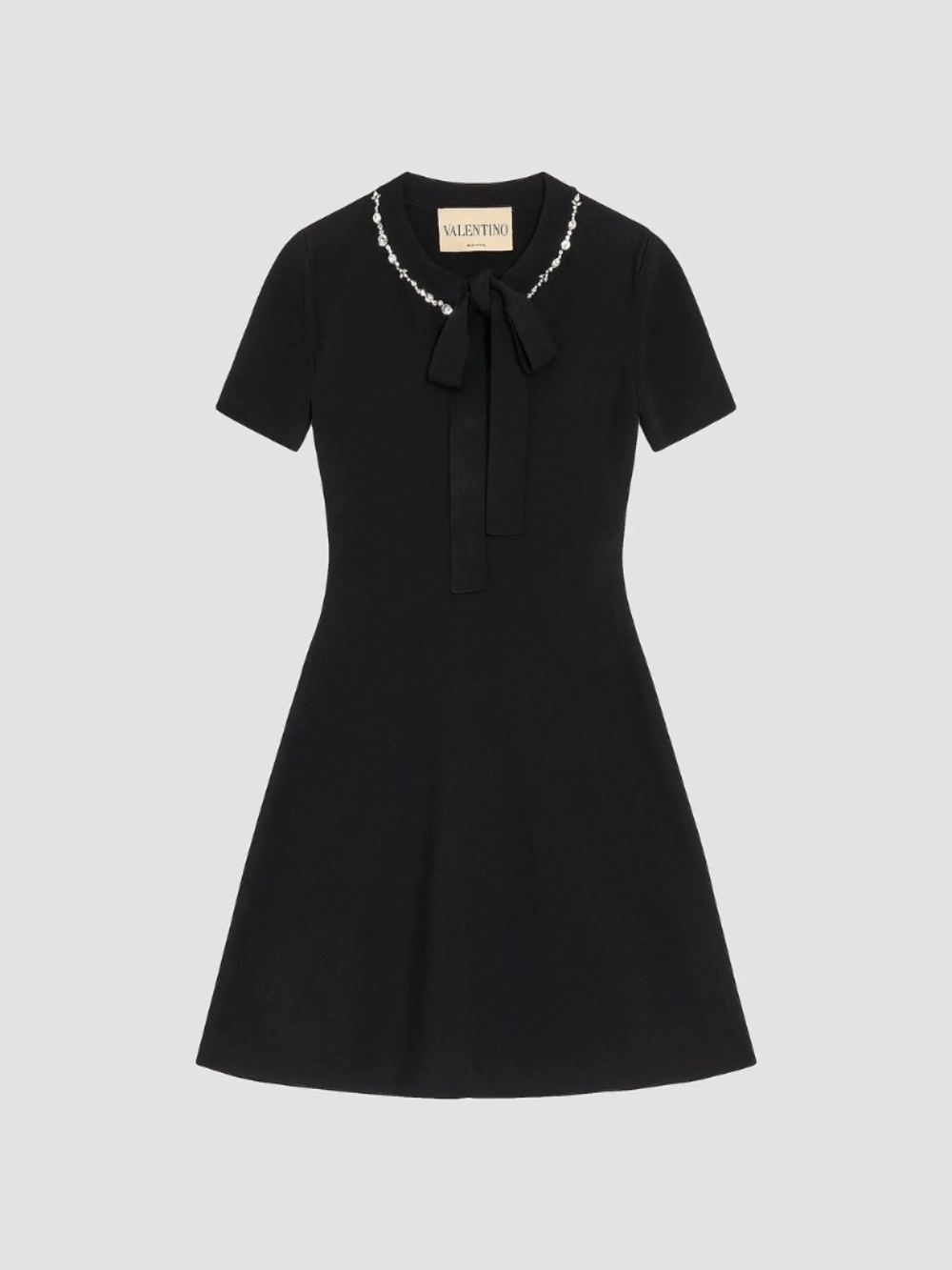 Embroidered Knit Dress
